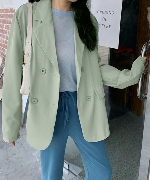 Miniministore（ミニミニストア）の「春夏ジャケット レディース 軽アウター黒（テーラードジャケット・レディース・ホワイト/ピンク/ブルー/ブラック/ベージュ/ライトパープル・FREE）」の18枚目の写真