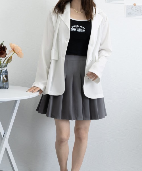 Miniministore（ミニミニストア）の「春夏ジャケット レディース 軽アウター黒（テーラードジャケット・レディース・ホワイト/ピンク/ブルー/ブラック/ベージュ/ライトパープル・FREE）」の20枚目の写真