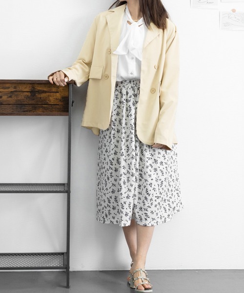 Miniministore（ミニミニストア）の「春夏ジャケット レディース 軽アウター黒（テーラードジャケット・レディース・ホワイト/ピンク/ブルー/ブラック/ベージュ/ライトパープル・FREE）」の7枚目の写真