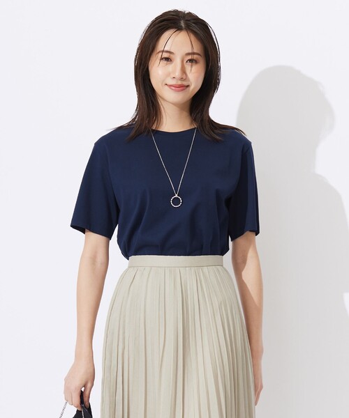 J.PRESS(ジェイプレス)の「ロゴ Tシャツ(Tシャツ/カットソー・レディース・ネイビー系/ライトグレー系/ホワイト系/ピンク系・T13/T15)」の3枚目の写真