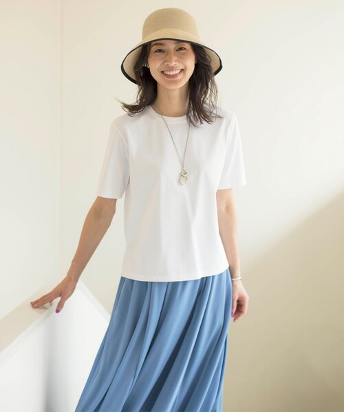 J.PRESS(ジェイプレス)の「ロゴ Tシャツ(Tシャツ/カットソー・レディース・ネイビー系/ライトグレー系/ホワイト系/ピンク系・T13/T15)」の5枚目の写真