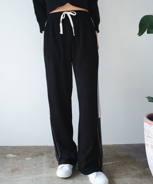 ROOPTOKYO（ループトウキョウ）の「▲Side Half Line Sweat Pants / サイドハーフラインスウェットパンツ（スウェットパンツ・レディース・ライトグレー/ブラック・FREE）」の9枚目の写真