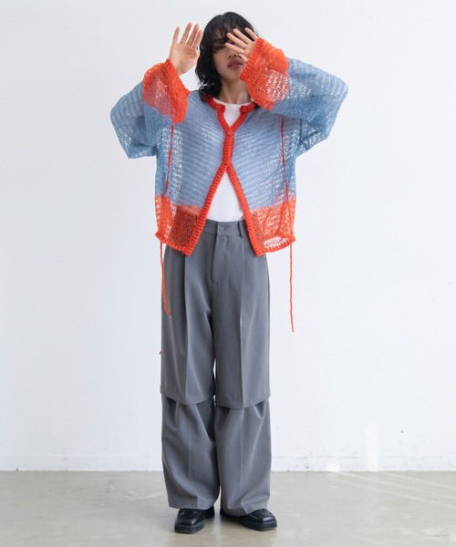 VACANCY(ヴァカンシー)の「透かし編みネップウェーブカーディガン(カーディガン/ボレロ・レディース・ブラック/グリーン/ブルー・FREE)」の19枚目の写真