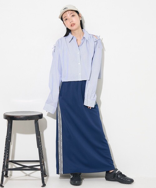 UMBRO × FREAK’S STOREトラックロングスカート／ネイビー UMBRO/別注 Track Skirt｜Daytona Park(FREAK'S STORE公式通販)