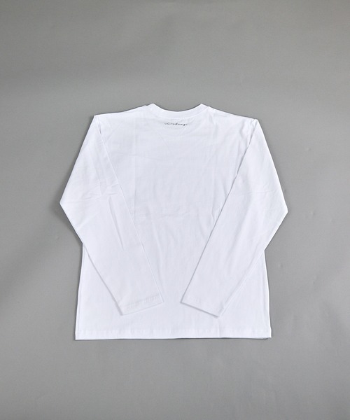 VIBGYOR(ヴィブジョー)の「ヘヴィウェイト天竺 プリント 長袖 クルーネック(Tシャツ/カットソー・メンズ・ホワイト/サックスブルー/ブラック・MEDIUM/LARGE)」の14枚目の写真