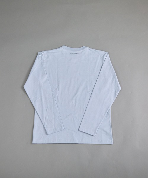 VIBGYOR(ヴィブジョー)の「ヘヴィウェイト天竺 プリント 長袖 クルーネック(Tシャツ/カットソー・メンズ・ホワイト/サックスブルー/ブラック・MEDIUM/LARGE)」の7枚目の写真