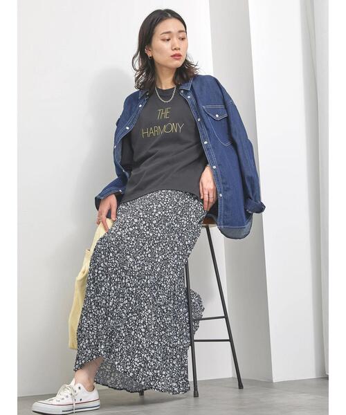 Samansa Mos2 blue(サマンサモスモスブルー)の「《雑誌掲載》【ECO DENIM】シャツ(シャツ/ブラウス・レディース・チャコールグレー/ブルー/ネイビー・F)」の22枚目の写真
