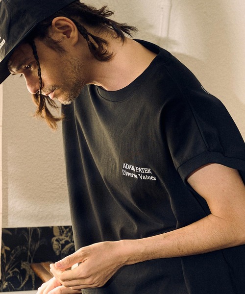 ADAM PATEK(アダムパテック)の「mta522- logo embroidery sleeveless ノースリーブTシャツ(Tシャツ/カットソー・メンズ・ホワイト/ブラック・1/2)」の9枚目の写真