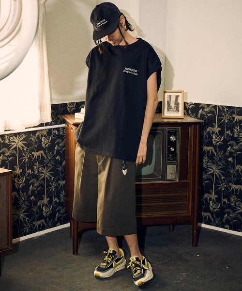 ADAM PATEK(アダムパテック)の「mta522- logo embroidery sleeveless ノースリーブTシャツ(Tシャツ/カットソー・メンズ・ホワイト/ブラック・1/2)」の12枚目の写真