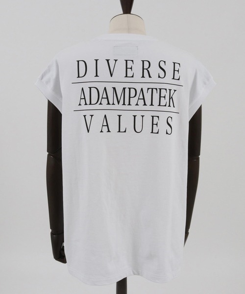 ADAM PATEK(アダムパテック)の「mta522- logo embroidery sleeveless ノースリーブTシャツ(Tシャツ/カットソー・メンズ・ホワイト/ブラック・1/2)」の15枚目の写真