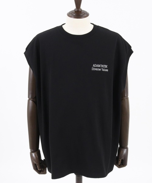 ADAM PATEK(アダムパテック)の「mta522- logo embroidery sleeveless ノースリーブTシャツ(Tシャツ/カットソー・メンズ・ホワイト/ブラック・1/2)」の16枚目の写真