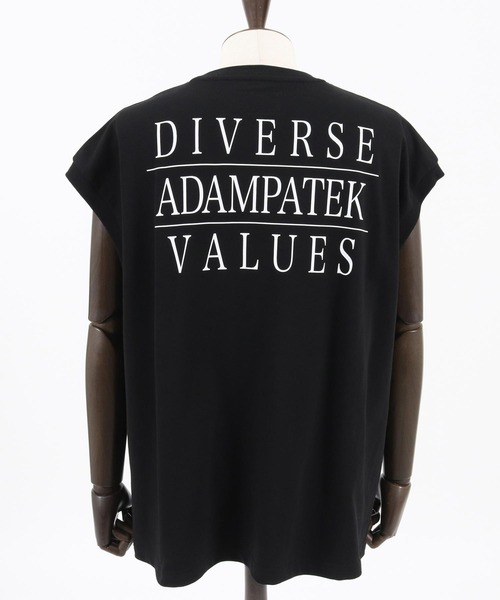 ADAM PATEK(アダムパテック)の「mta522- logo embroidery sleeveless ノースリーブTシャツ(Tシャツ/カットソー・メンズ・ホワイト/ブラック・1/2)」の17枚目の写真