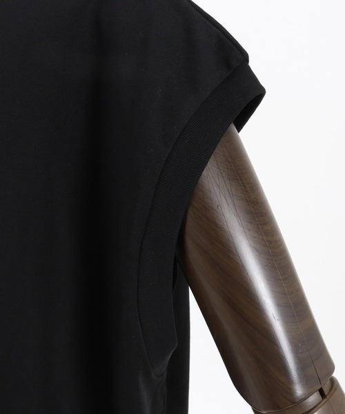 ADAM PATEK(アダムパテック)の「mta522- logo embroidery sleeveless ノースリーブTシャツ(Tシャツ/カットソー・メンズ・ホワイト/ブラック・1/2)」の20枚目の写真
