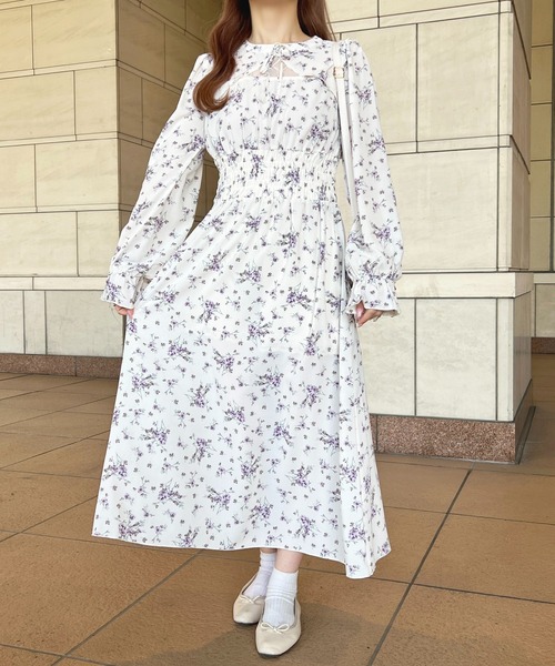 セール】フロントレースリボンフレアワンピース【ZOZOTOWN限定アイテム