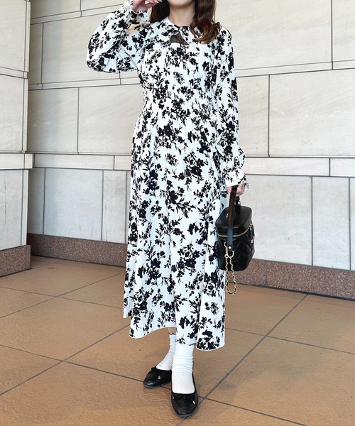 セール】フロントレースリボンフレアワンピース【ZOZOTOWN限定アイテム