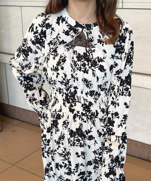 【美品♡希少40】エムズグレイシー カタログ掲載　アネモネリボンフレアワンピース セール】フロントレースリボンフレアワンピース【ZOZOTOWN限定アイテム