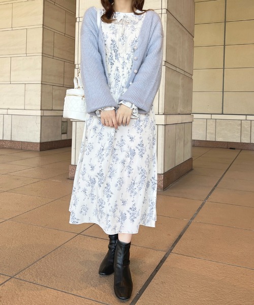 セール】フロントレースリボンフレアワンピース【ZOZOTOWN限定アイテム