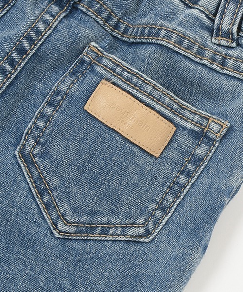 petit main（プティマイン）の「ウォッシュ加工デニム（デニムパンツ・キッズ・ブルー/サックスブルー・90cm/100cm/110cm/120cm/130cm）」の7枚目の写真