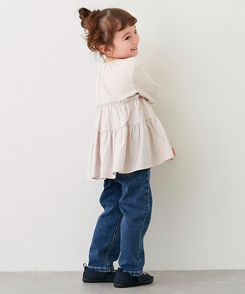 petit main（プティマイン）の「ウォッシュ加工デニム（デニムパンツ・キッズ・ブルー/サックスブルー・90cm/100cm/110cm/120cm/130cm）」の14枚目の写真