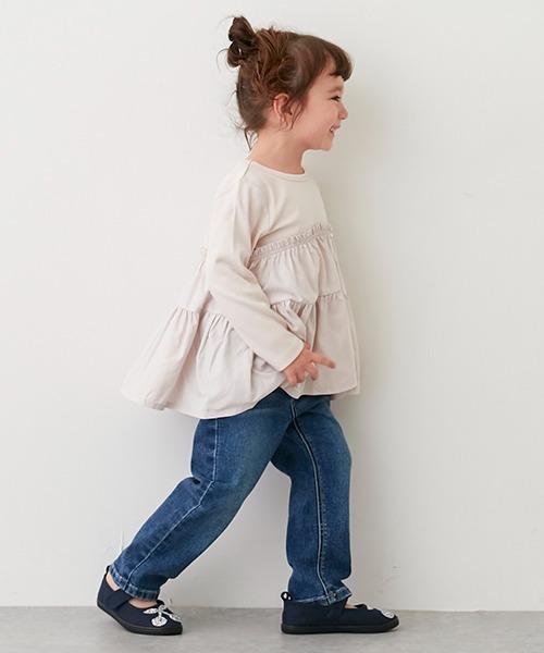 petit main（プティマイン）の「ウォッシュ加工デニム（デニムパンツ・キッズ・ブルー/サックスブルー・90cm/100cm/110cm/120cm/130cm）」の15枚目の写真