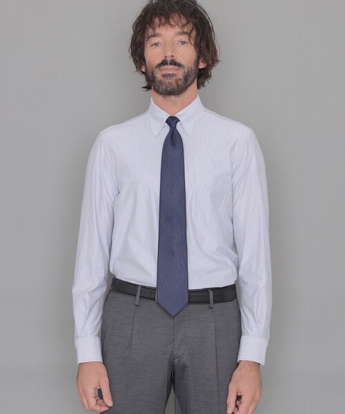 MACKINTOSH LONDON(マッキントッシュ ロンドン)の「【FLEX JERSEY】キャンディーストライプジャージーシャツ(ビジネスシャツ・メンズ・パープル系その他2/ブルー系その他7・M/L/S/XL)」の1枚目の写真