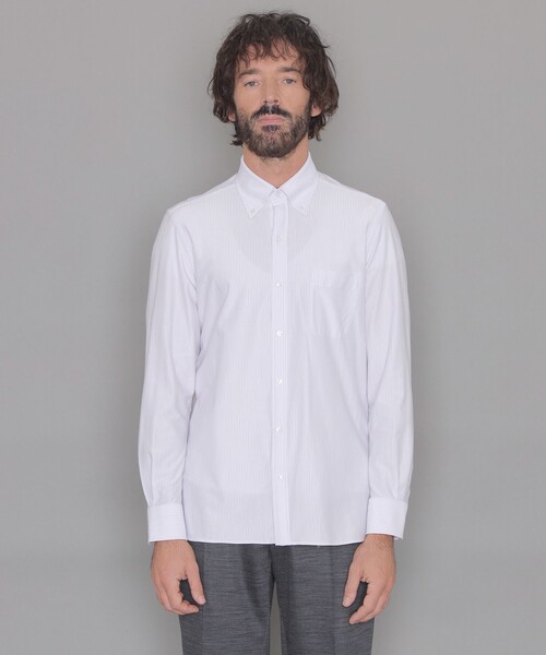 MACKINTOSH LONDON(マッキントッシュ ロンドン)の「【FLEX JERSEY】キャンディーストライプジャージーシャツ(ビジネスシャツ・メンズ・パープル系その他2/ブルー系その他7・M/L/S/XL)」の10枚目の写真
