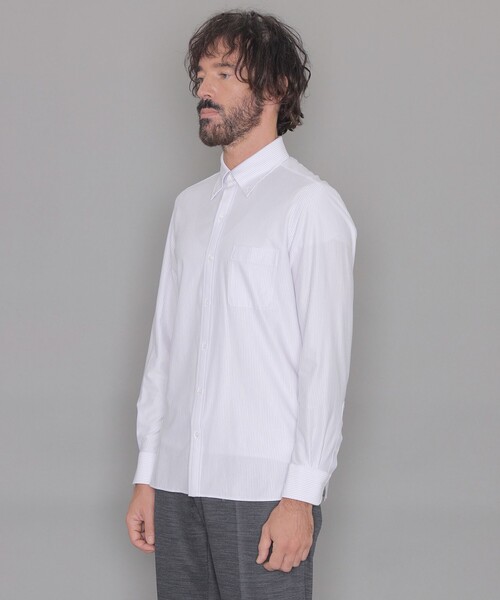 MACKINTOSH LONDON(マッキントッシュ ロンドン)の「【FLEX JERSEY】キャンディーストライプジャージーシャツ(ビジネスシャツ・メンズ・パープル系その他2/ブルー系その他7・M/L/S/XL)」の9枚目の写真
