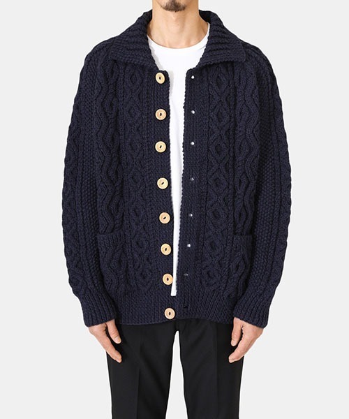 INVERALLAN⭐︎ダークグレー⭐︎3A⭐︎ケーブルニットセーター⭐︎メンズL程度 INVERALLAN⭐︎ダークグレー⭐︎3A⭐︎ケーブルニットセーター