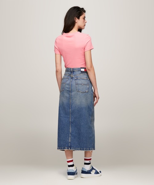 TOMMY HILFIGER(トミーヒルフィガー)の「クレアハイライズミディデニムスカート(デニムスカート・レディース・インディゴブルー・26inch)」の3枚目の写真