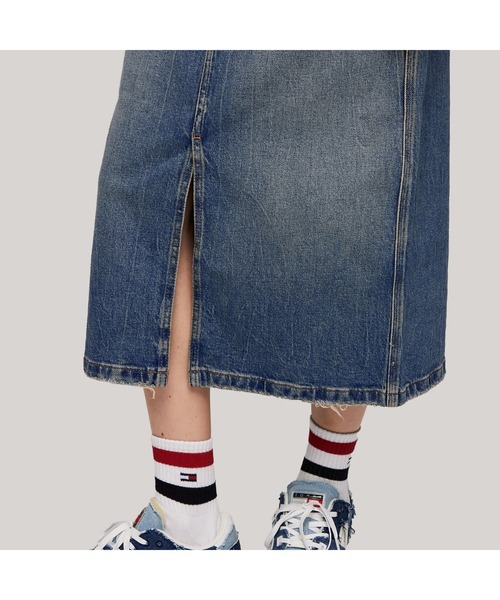 TOMMY HILFIGER(トミーヒルフィガー)の「クレアハイライズミディデニムスカート(デニムスカート・レディース・インディゴブルー・26inch)」の6枚目の写真