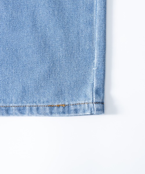 NYLAUS（ナイラス）の「ダメージ加工 ワイドデニムパンツ（デニムパンツ・メンズ・ブルー/ブラック・LL/L/M）」の7枚目の写真