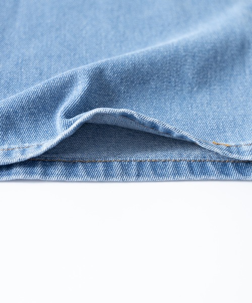 NYLAUS（ナイラス）の「ダメージ加工 ワイドデニムパンツ（デニムパンツ・メンズ・ブルー/ブラック・LL/L/M）」の10枚目の写真