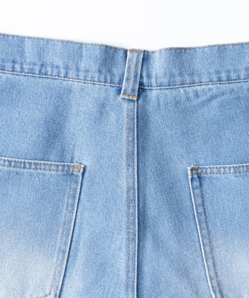 NYLAUS（ナイラス）の「ダメージ加工 ワイドデニムパンツ（デニムパンツ・メンズ・ブルー/ブラック・LL/L/M）」の8枚目の写真