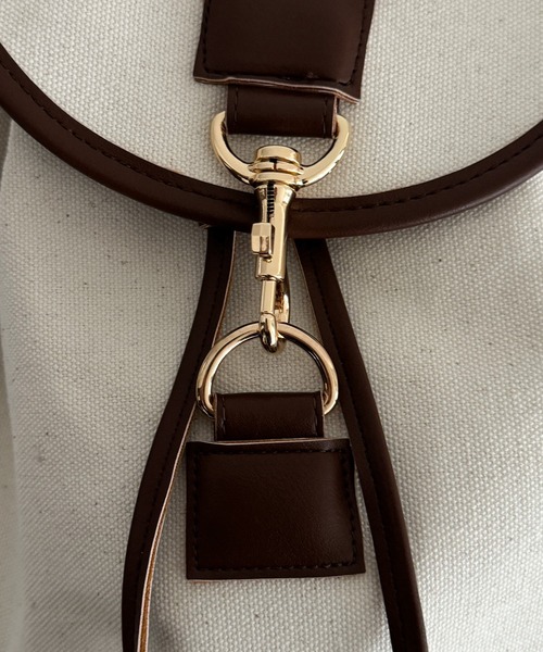 CANAL JEAN（キャナルジーン）の「El mar　キャンバスミニリュック（バックパック/リュック・レディース・ブラック/ベージュ/キナリ・ONE SIZE）」の9枚目の写真