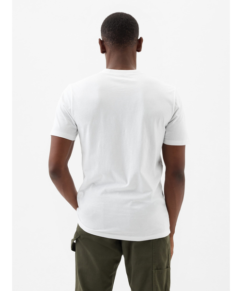 GAP（ギャップ）の「エブリディ ソフト GAPロゴTシャツ(ユニセックス)（Tシャツ/カットソー・メンズ・ブラック/ホワイト/グリーン/ネイビー/ベージュ/イエロー/ブラウン/パープル/イエロー系その他/グリーン系その他/ピンク・XS/S/M/L/XL）」の15枚目の写真