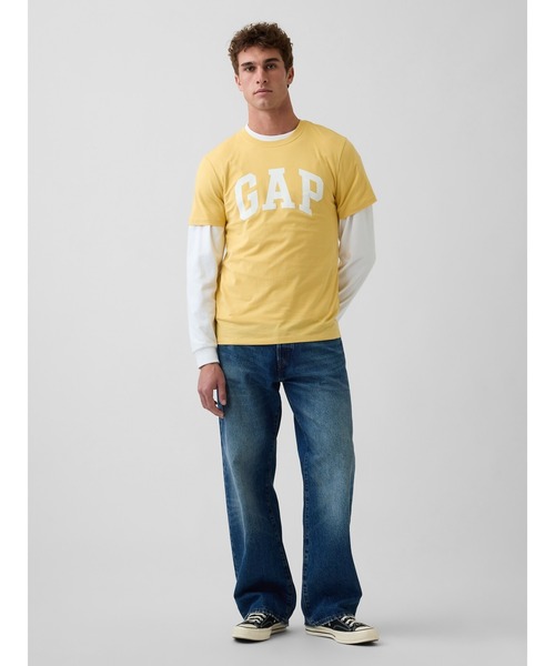 GAP（ギャップ）の「エブリディ ソフト GAPロゴTシャツ(ユニセックス)（Tシャツ/カットソー・メンズ・ブラック/ホワイト/グリーン/ネイビー/ベージュ/イエロー/ブラウン/パープル/イエロー系その他/グリーン系その他/ピンク/イエロー系その他2/レッド/カーキ/ベージュ系その他/グリーン系その他2/グリーン系その他3/ブルー/レッド系その他・XS/S/M/L/XL）」の20枚目の写真