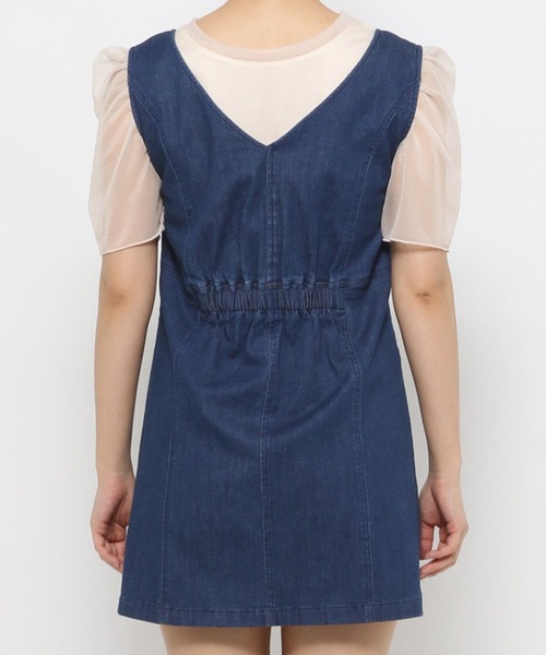 mysty woman(ミスティウーマン)の「フロントZIPデニムベスト 113485(ベスト・レディース・ブルー/ネイビー/ブラック・FREE)」の5枚目の写真