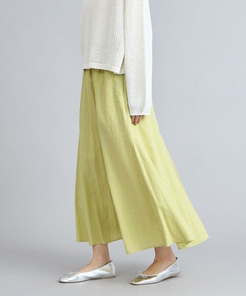 coen（コーエン）の「接触冷感リネンレーヨンフレアスカート（スカート・レディース・ナチュラル/ライム/ダークグレー・M/L）」の20枚目の写真