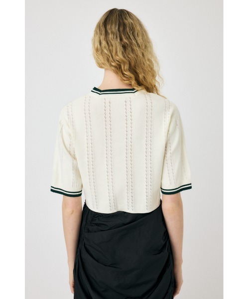 MOUSSY(マウジー)の「MOUSSY CROPPED KNIT Tシャツ(Tシャツ/カットソー・レディース・ライトブラック/オレンジ/アイボリー/ライトブルー・FREE)」の12枚目の写真