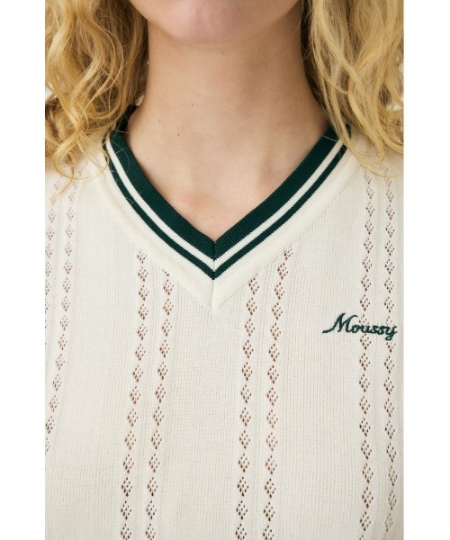 MOUSSY(マウジー)の「MOUSSY CROPPED KNIT Tシャツ(Tシャツ/カットソー・レディース・ライトブラック/オレンジ/アイボリー/ライトブルー・FREE)」の13枚目の写真
