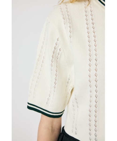 MOUSSY(マウジー)の「MOUSSY CROPPED KNIT Tシャツ(Tシャツ/カットソー・レディース・ライトブラック/オレンジ/アイボリー/ライトブルー・FREE)」の15枚目の写真