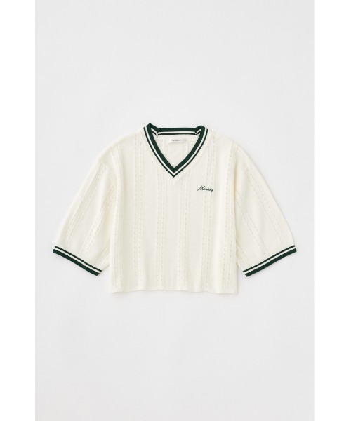 MOUSSY(マウジー)の「MOUSSY CROPPED KNIT Tシャツ(Tシャツ/カットソー・レディース・ライトブラック/オレンジ/アイボリー/ライトブルー・FREE)」の18枚目の写真