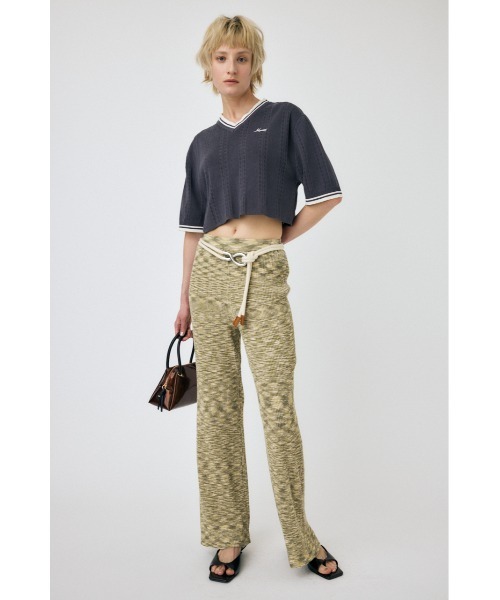 MOUSSY(マウジー)の「MOUSSY CROPPED KNIT Tシャツ(Tシャツ/カットソー・レディース・ライトブラック/オレンジ/アイボリー/ライトブルー・FREE)」の19枚目の写真