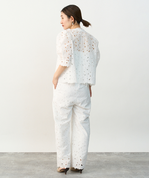 VERMEIL par iena　コットン刺繍ブラウス VERMEIL par iena ブラウス シャツ コットン刺繍クロップド