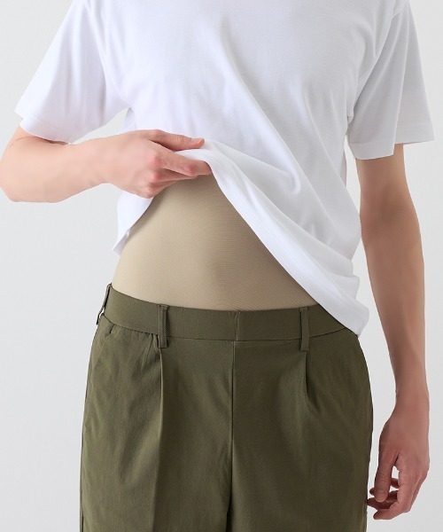 BODY WILD(ボディーワイルド)の「BODY WILD/ボディワイルド Tシャツ専用インナー ボートネックTシャツ 脇パッド付き(インナーウェア/肌着・メンズ・ブラック/ライトベージュ・MEDIUM/LARGE)」の5枚目の写真