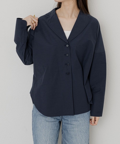 russet（ラシット）の「【ANOTHER BRANCH】シャツジャケット (KS-139)（シャツ/ブラウス・レディース・オフホワイト/ネイビー・FREE）」の11枚目の写真