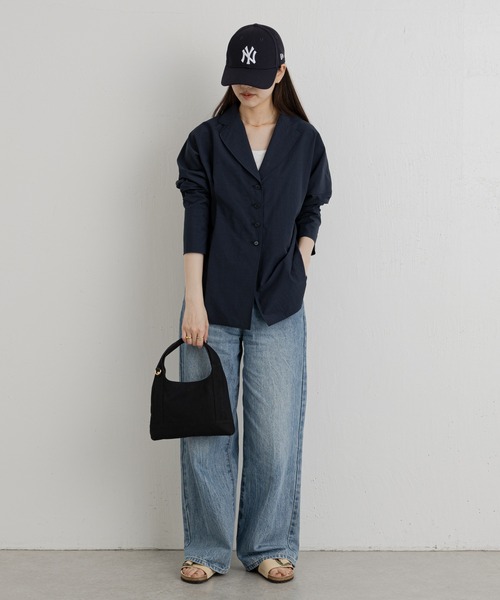 russet（ラシット）の「【ANOTHER BRANCH】シャツジャケット (KS-139)（シャツ/ブラウス・レディース・オフホワイト/ネイビー・FREE）」の13枚目の写真