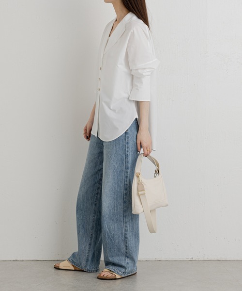 russet（ラシット）の「【ANOTHER BRANCH】シャツジャケット (KS-139)（シャツ/ブラウス・レディース・オフホワイト/ネイビー・FREE）」の10枚目の写真