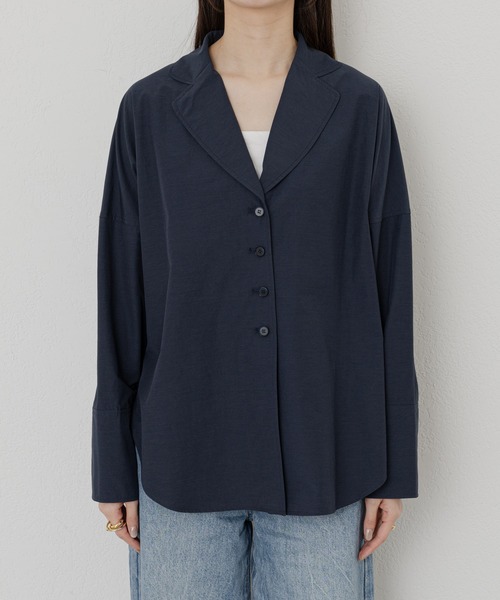 russet（ラシット）の「【ANOTHER BRANCH】シャツジャケット (KS-139)（シャツ/ブラウス・レディース・オフホワイト/ネイビー・FREE）」の19枚目の写真