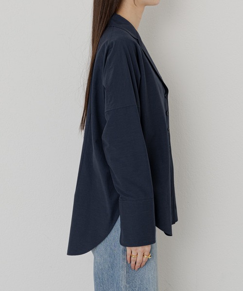 russet（ラシット）の「【ANOTHER BRANCH】シャツジャケット (KS-139)（シャツ/ブラウス・レディース・オフホワイト/ネイビー・FREE）」の20枚目の写真